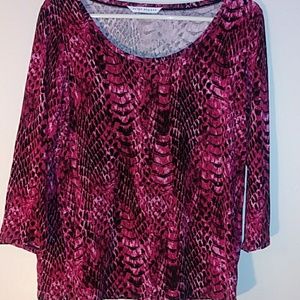 Peter Nygard black and red top